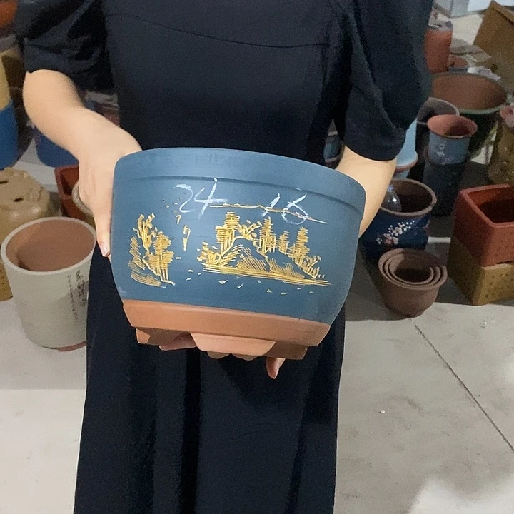 紫砂花盆紫砂花盆