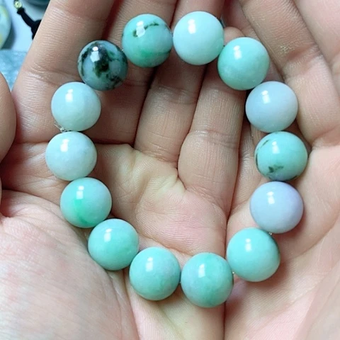 翡翠颈饰未镶嵌天然缅甸翡翠a货