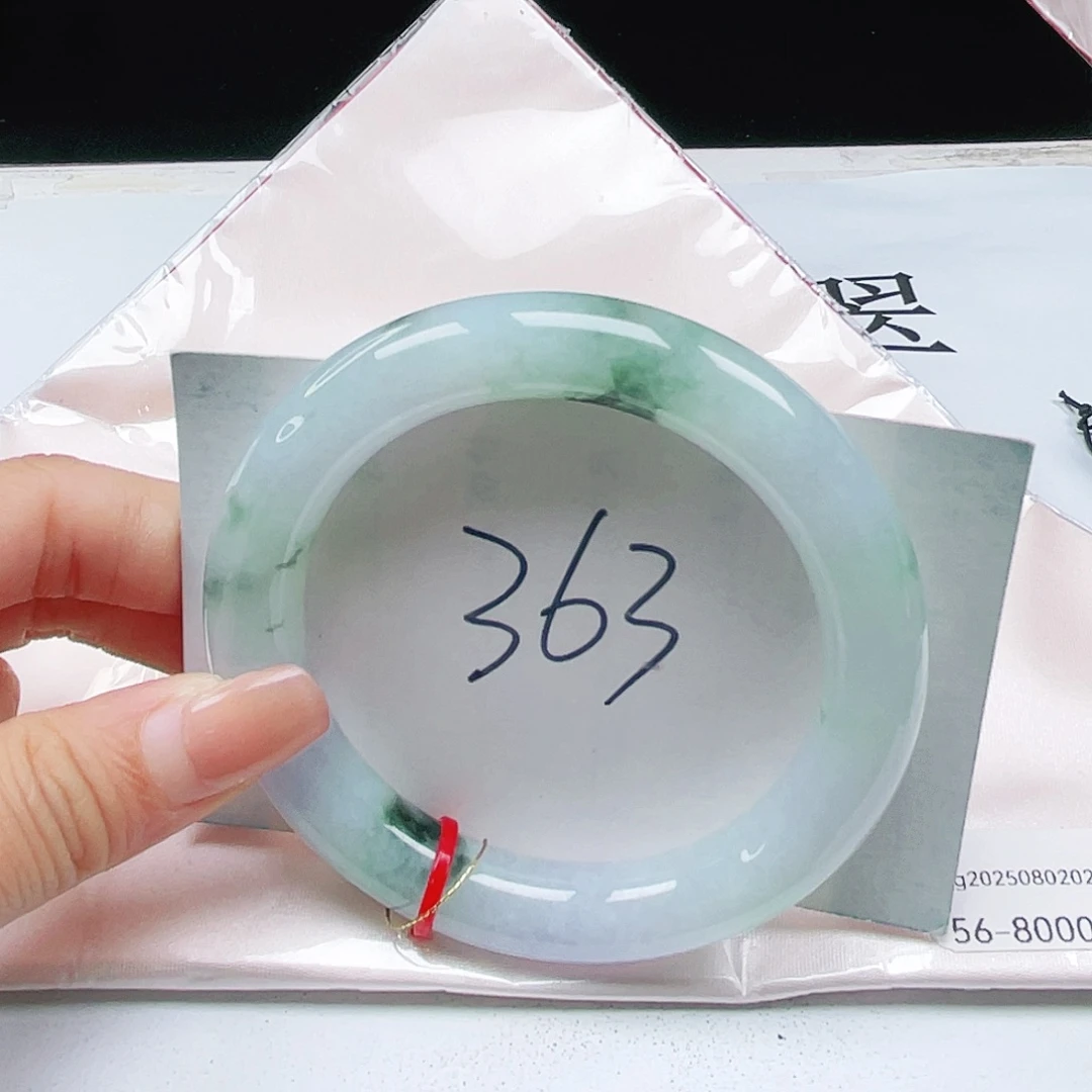 翡翠未镶嵌手镯56圆条