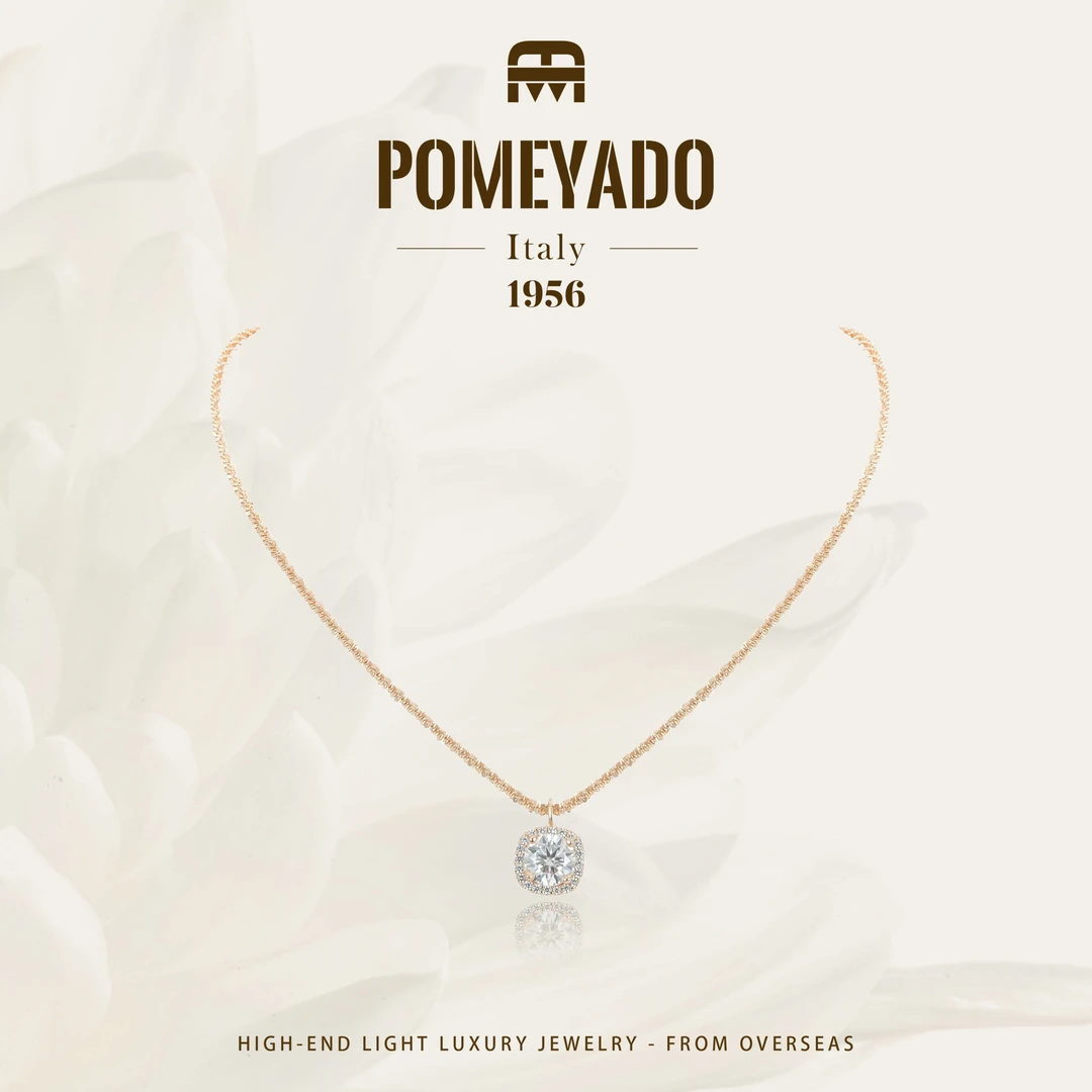 坠链均925银莫桑石 【暮光倾城】Pomeyado波光粼粼项链F2391