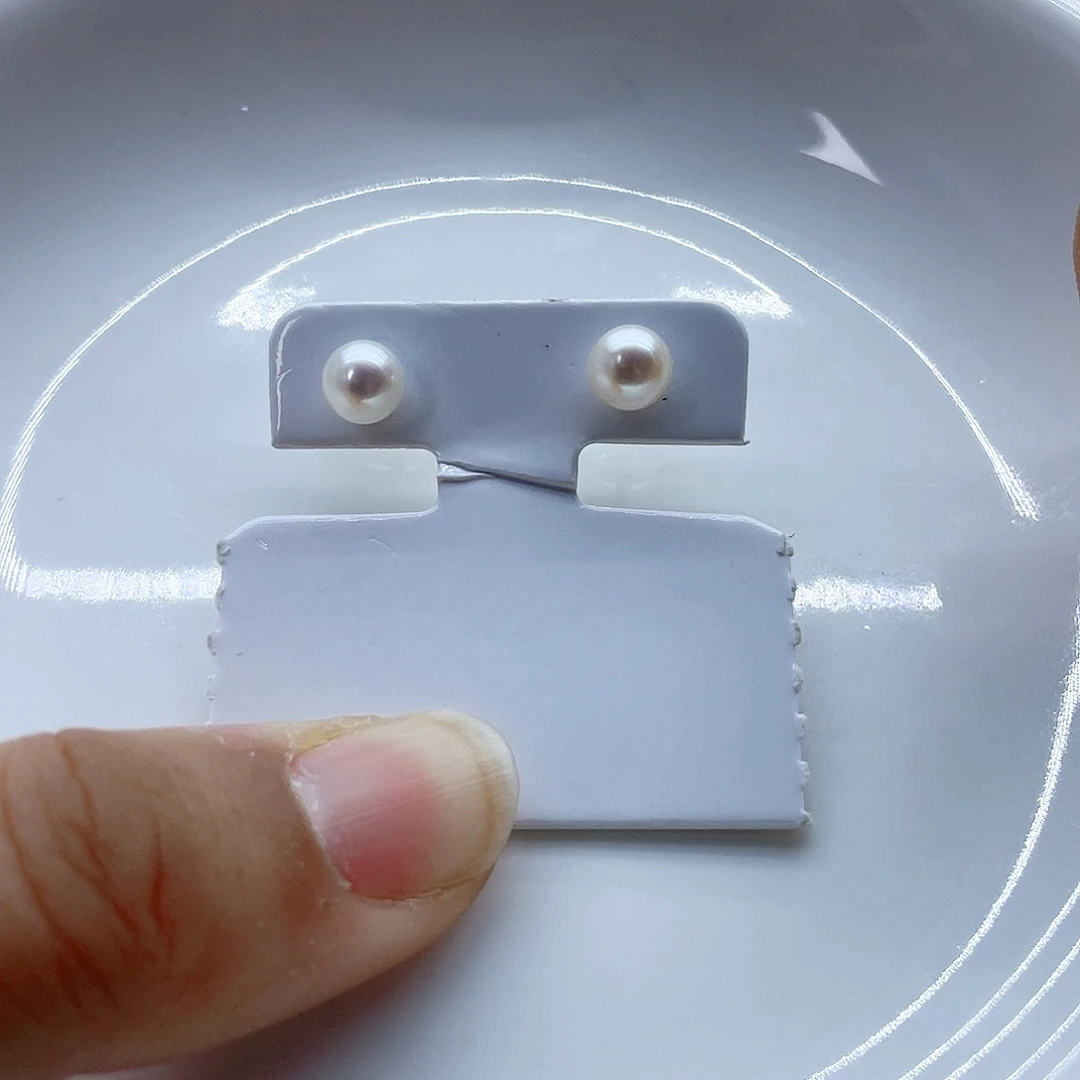 银S925镶嵌耳饰淡水珍珠