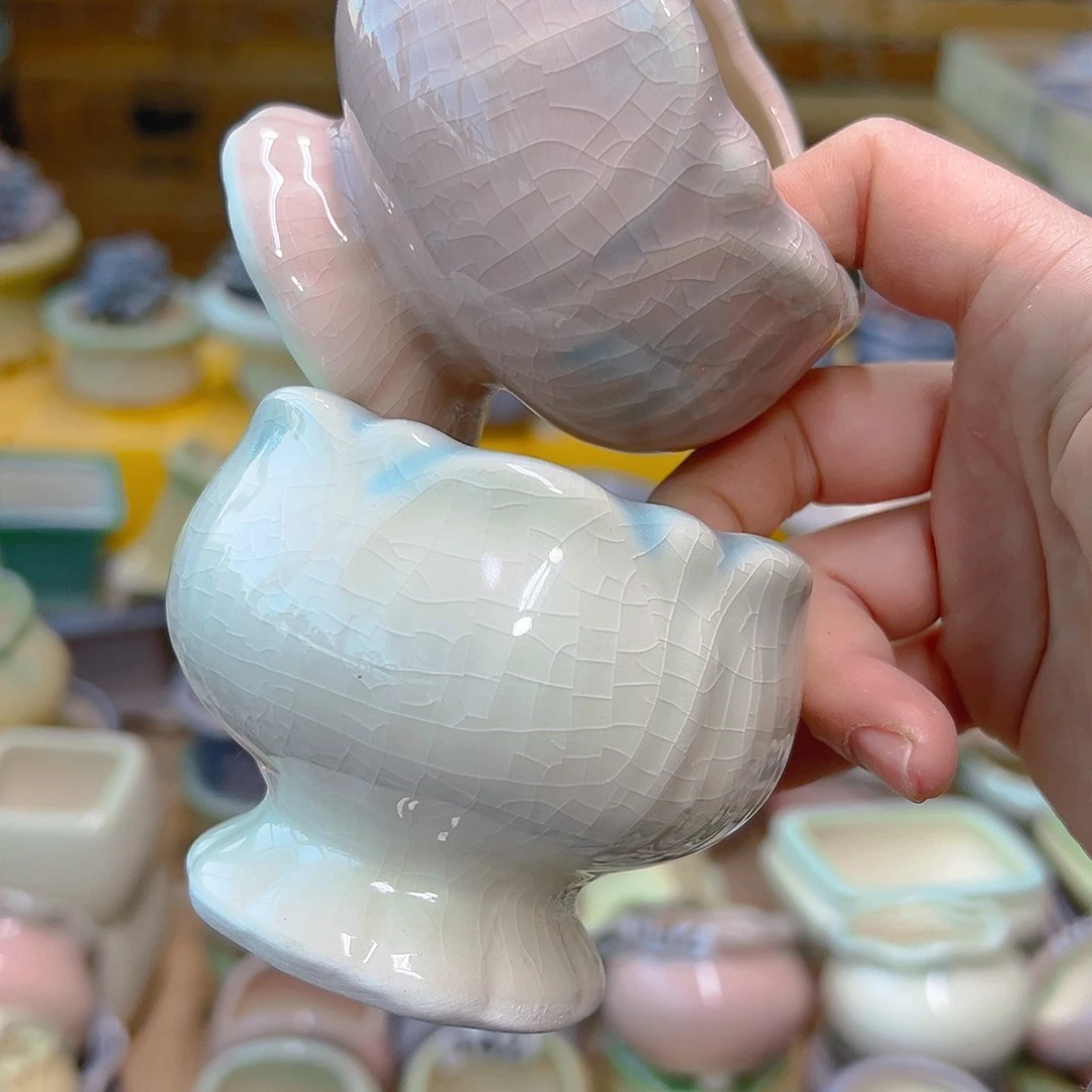 红陶陶瓷花盆当场满12包邮