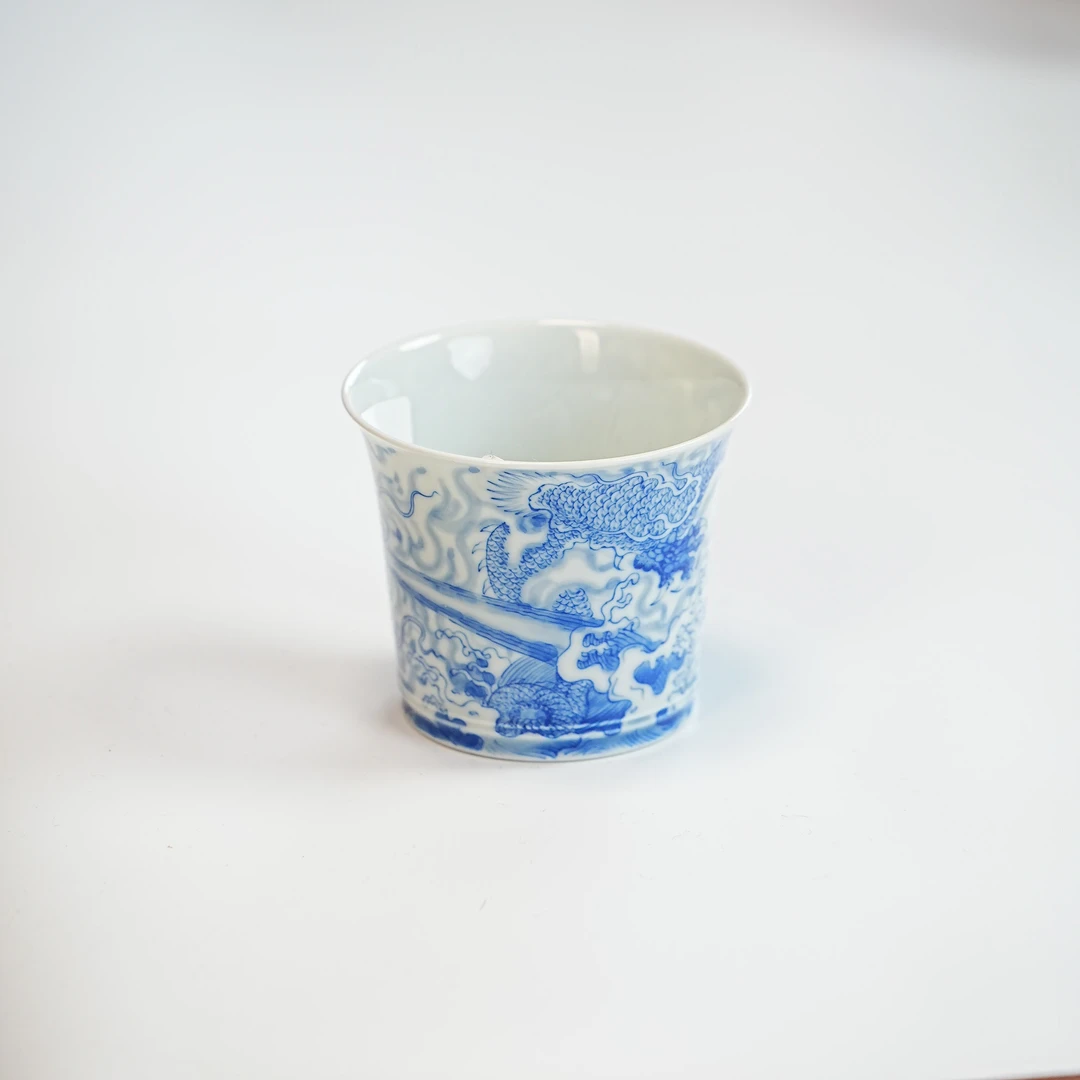 红丰窑 青花龙杯 mlhfy0608