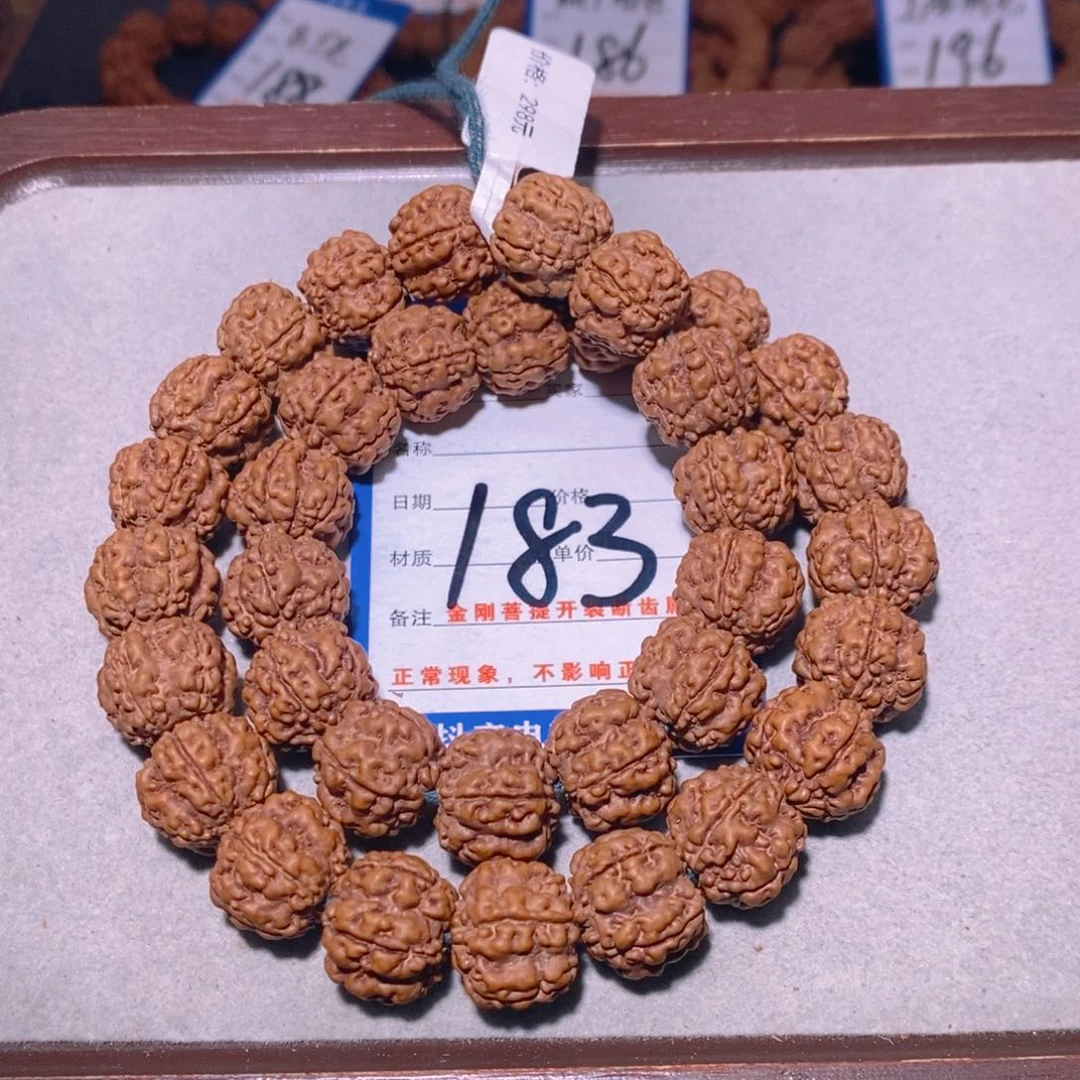 金刚菩提手串୧**183古树方墩梅花15