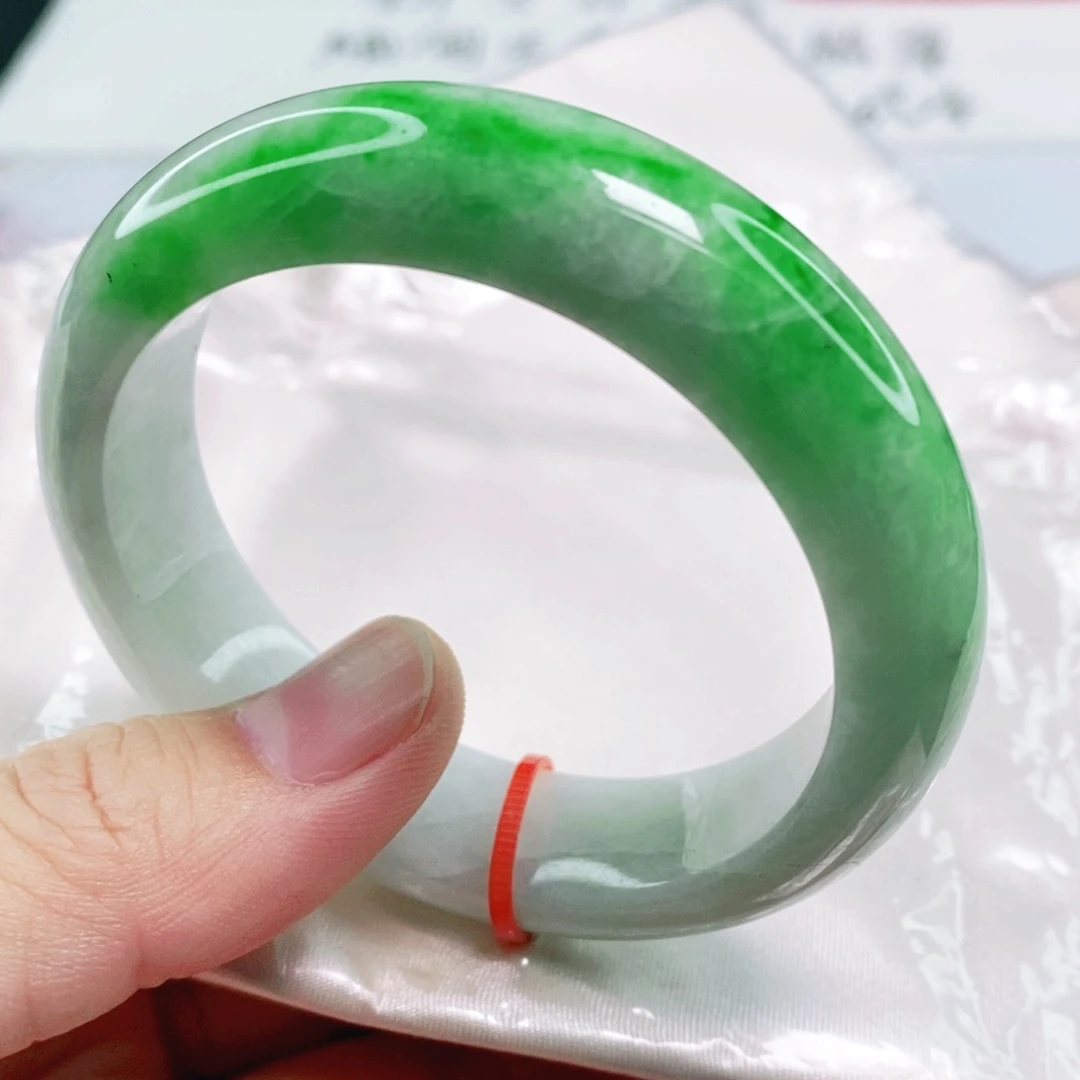 未镶嵌手镯翡翠53.6圈口轮胎