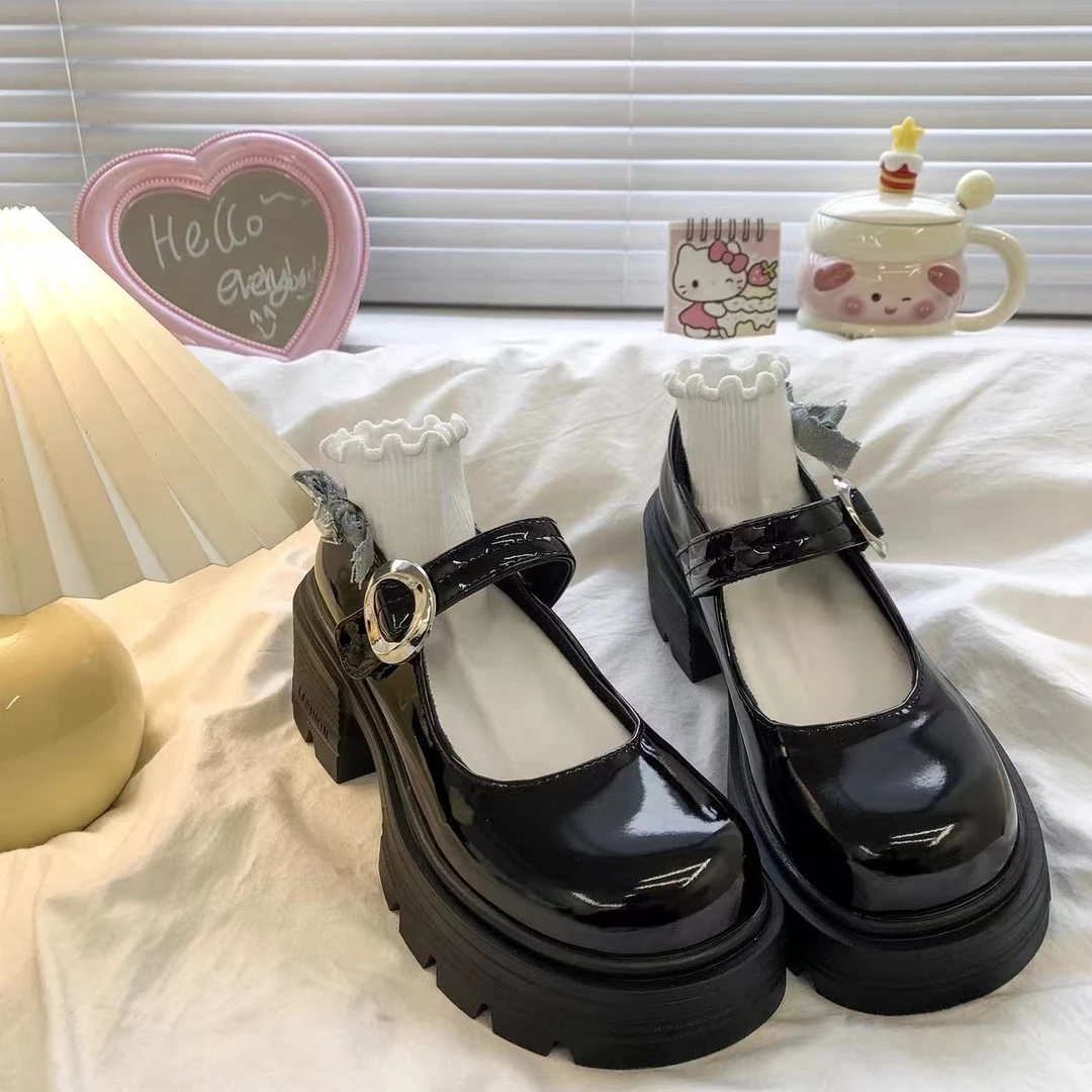 法式厚底玛丽珍单鞋2025春季新款百搭