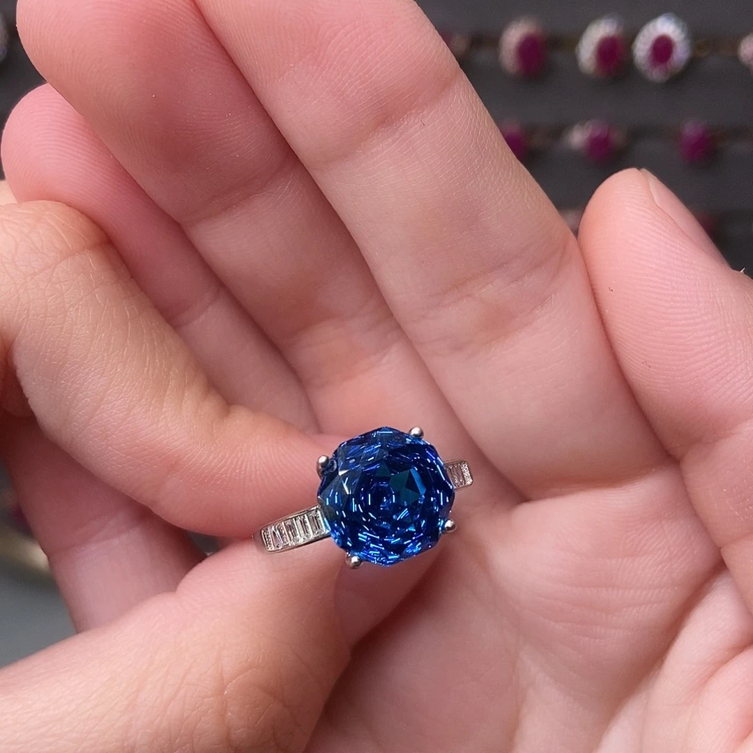 戒指银S925镶嵌托帕石