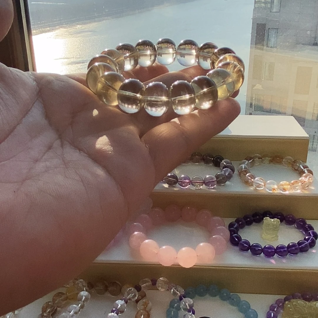 未镶嵌水晶手链浅茶水晶