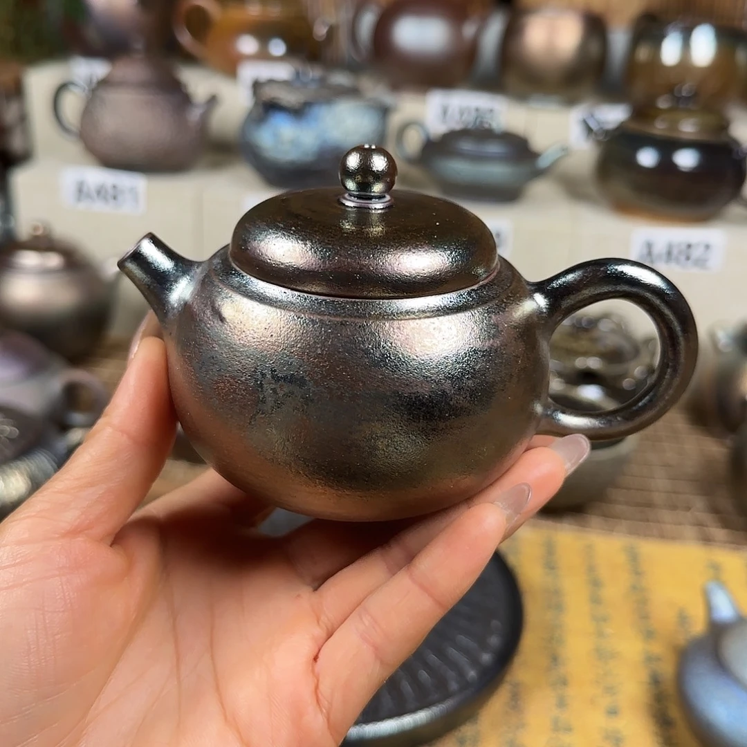 云南建水紫陶古法柴烧壶