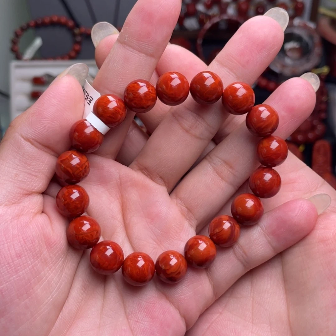 【闪购商品】南红玛瑙11➕满肉火焰纹手串未镶嵌