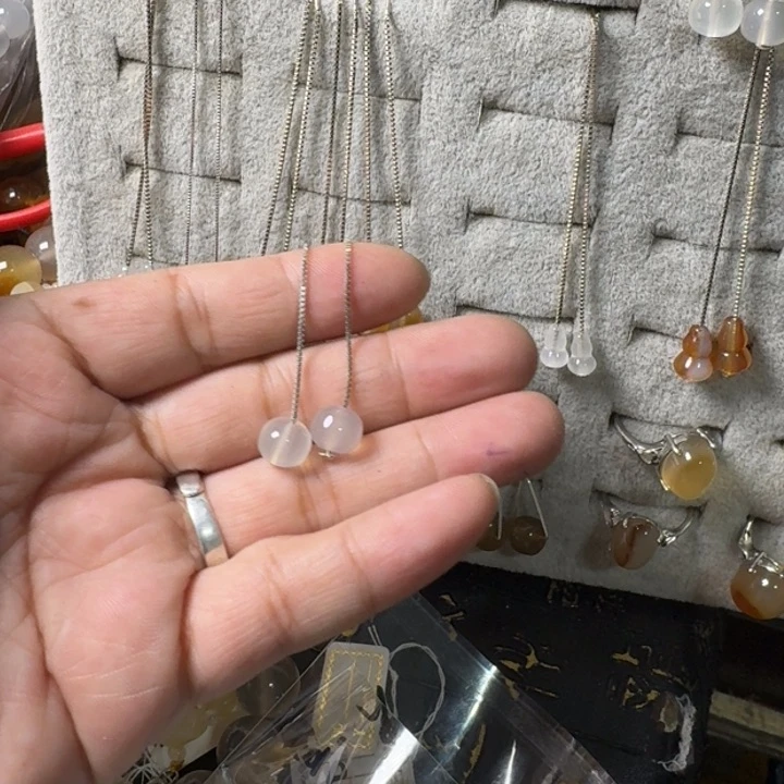 玛瑙/玉髓颈饰合金静*。0037