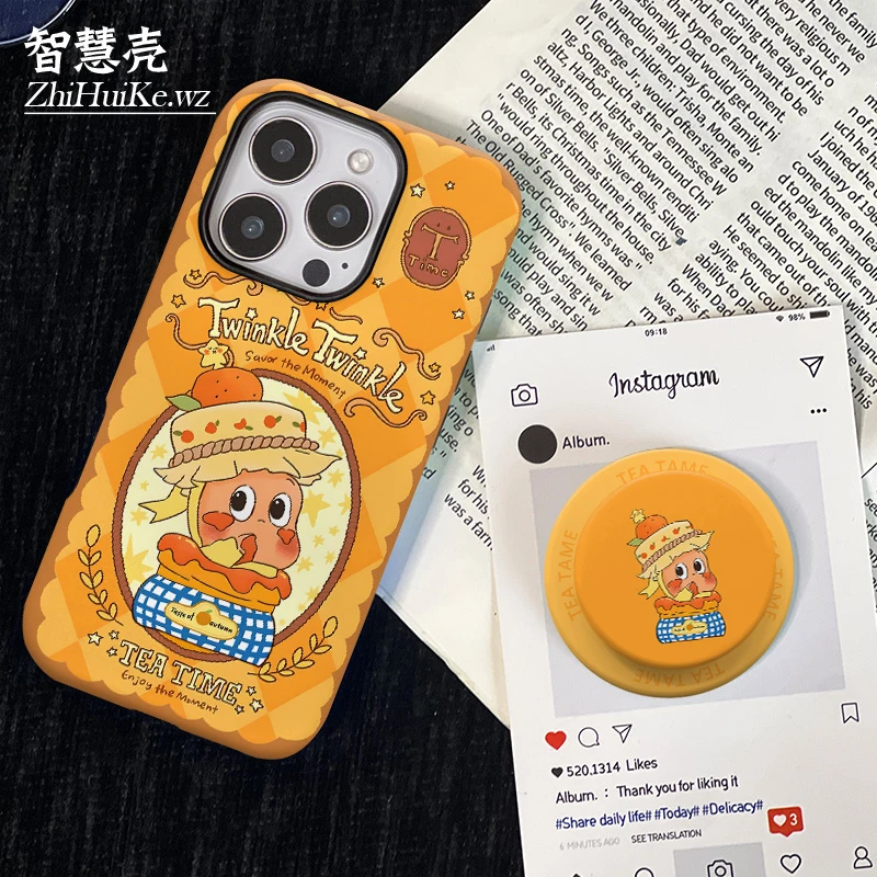果酱娃娃磁吸支架菲林手机壳 适用于苹果/华为/小米/vivo/oppo