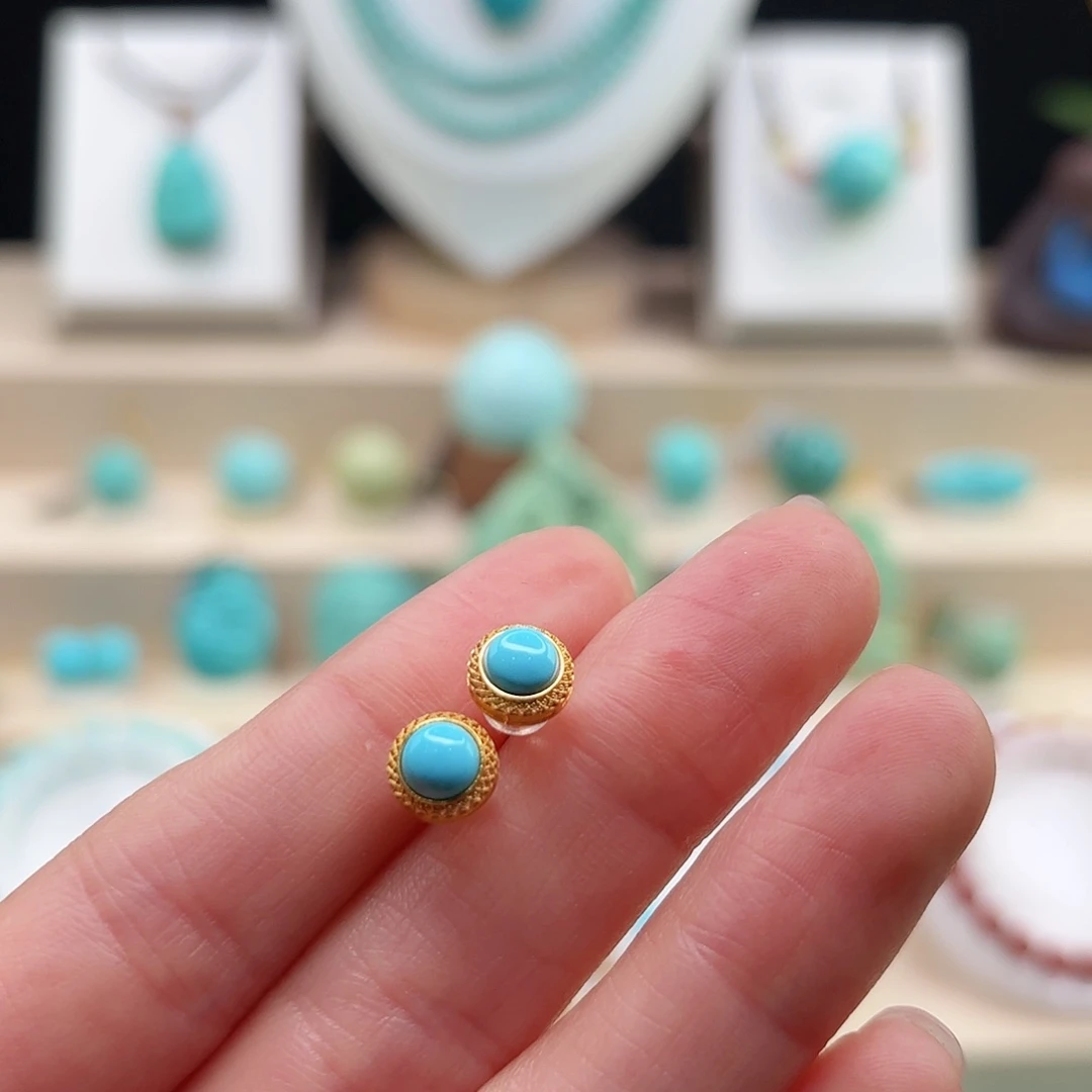 绿松石配饰18K金镶嵌