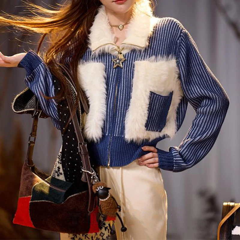 吞吞11月30号上新【小雪怪】百搭气质休闲显瘦设计感毛织衫女秋冬