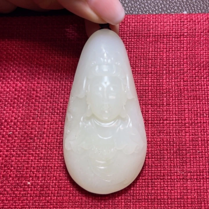 和田玉挂件未镶嵌观音