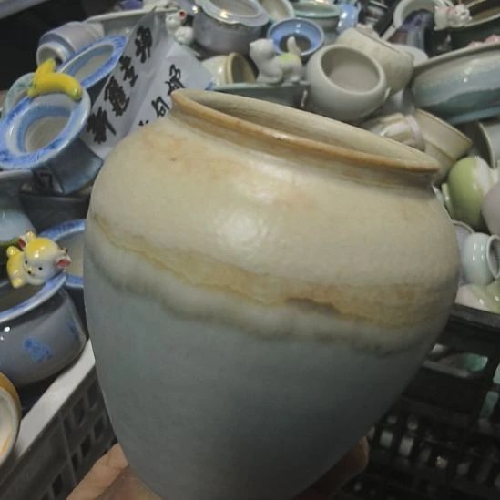 景德镇手工高温陶瓷：微瑕内口4.5高8