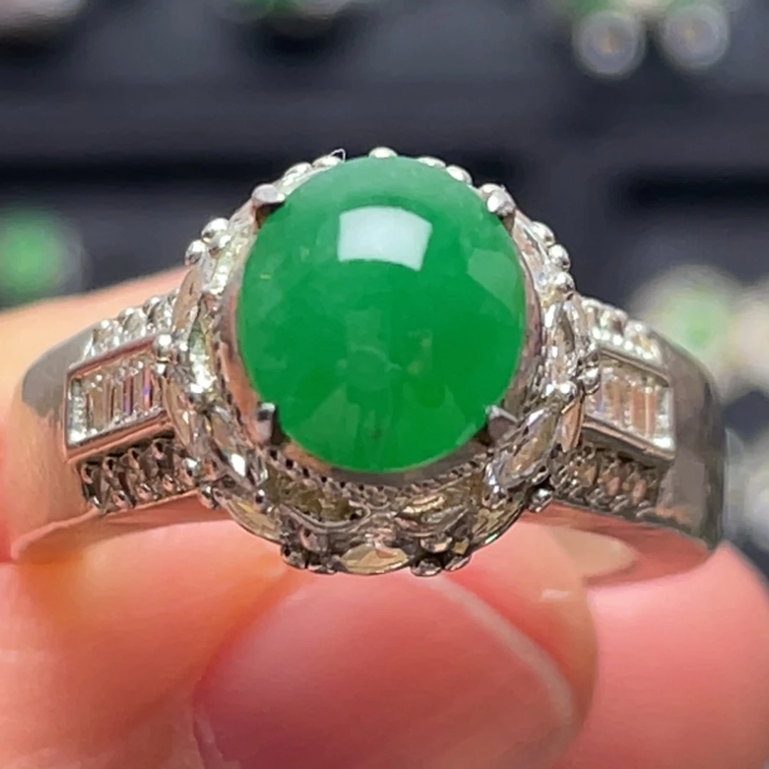 翡翠未镶嵌戒指纯天然缅甸翡翠A货