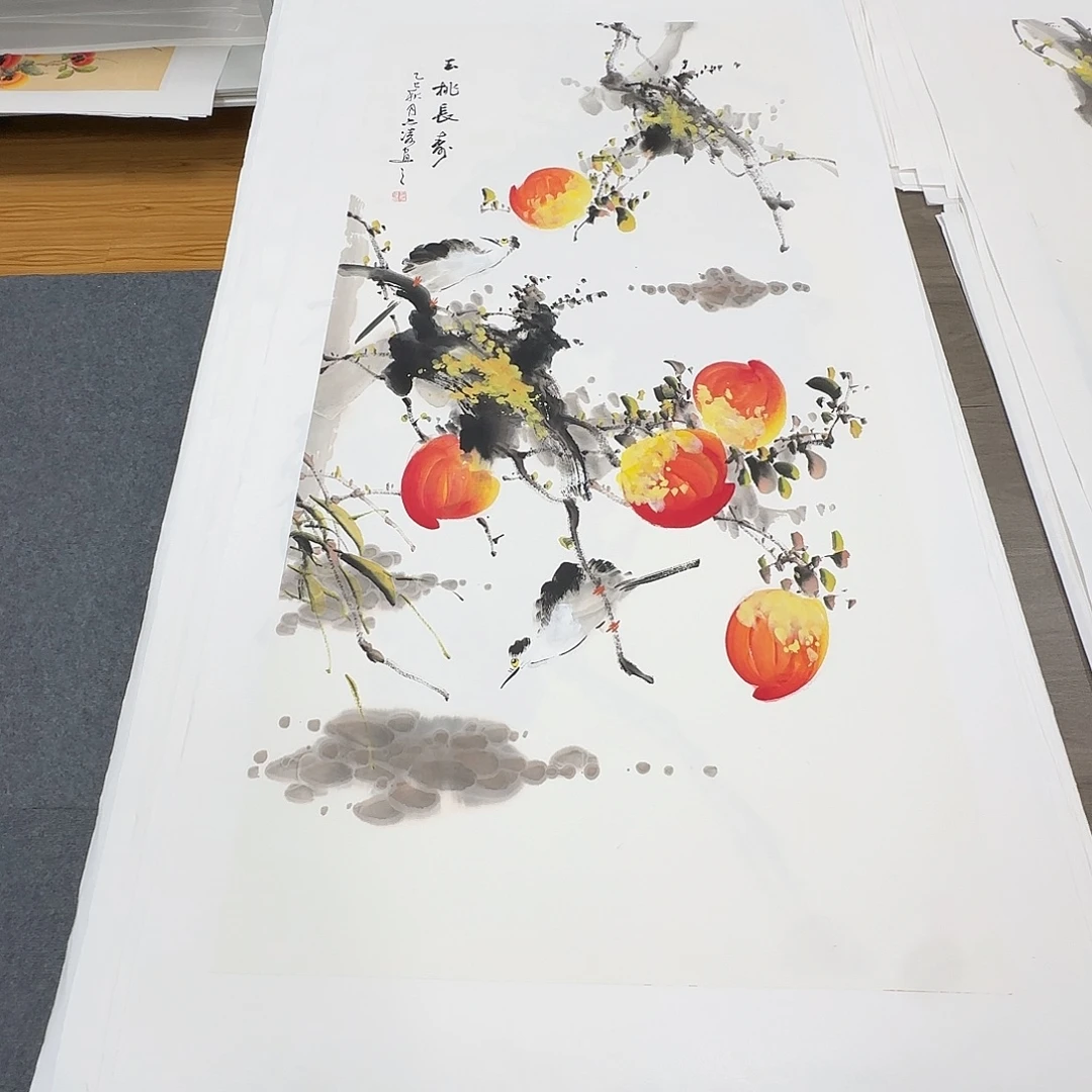 国画100*50纯手绘刘亦凌