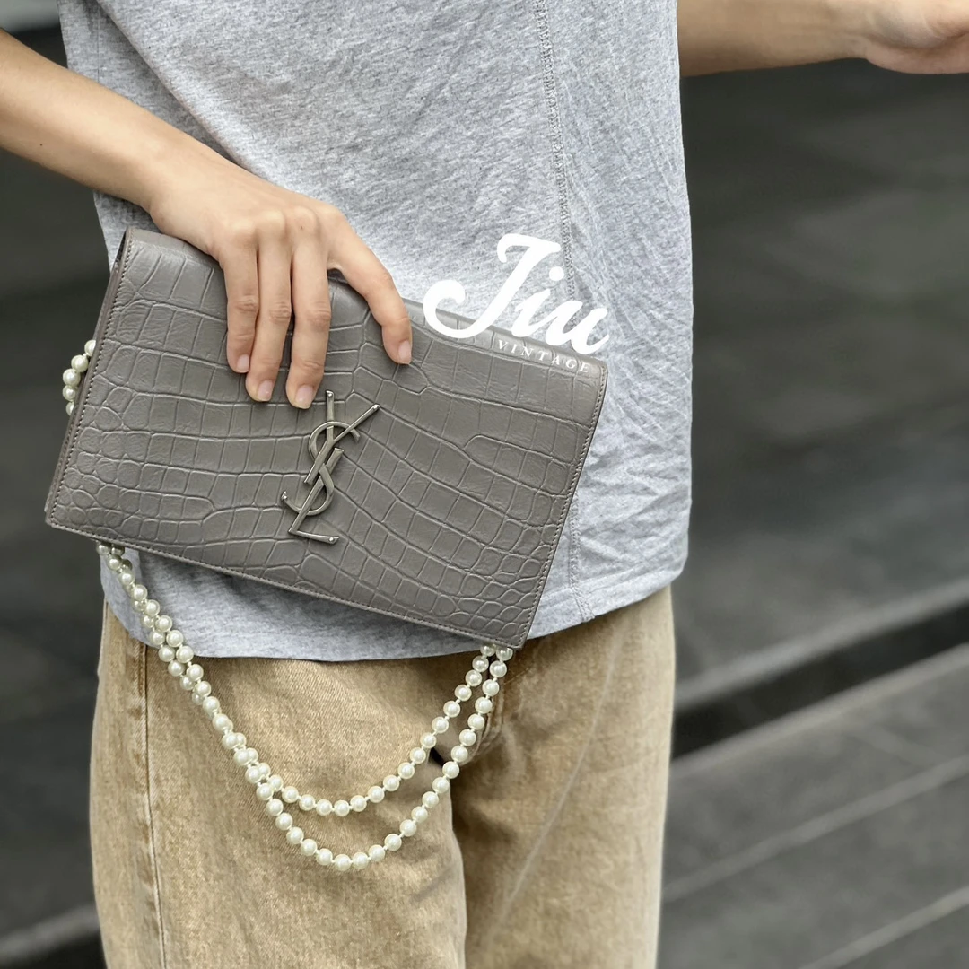 99新 YSL/圣罗兰 手拿包中溯吊牌 JM2-7561百搭时尚