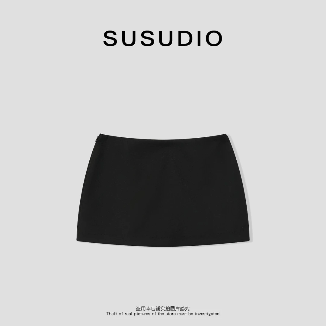 SUSUDIO  灰色西装百搭显瘦半身裙（有安全内衬）40030