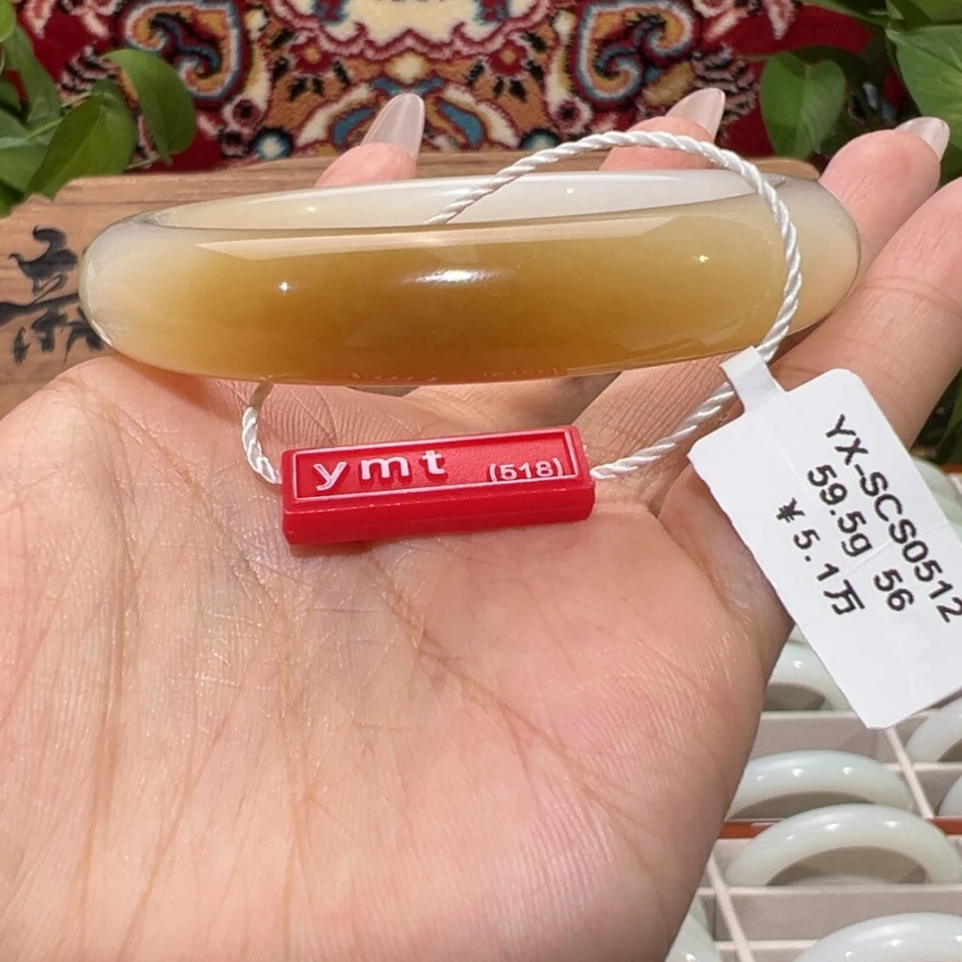 未镶嵌手镯和田玉（糖玉）老坑和田羊脂白玉 糖白