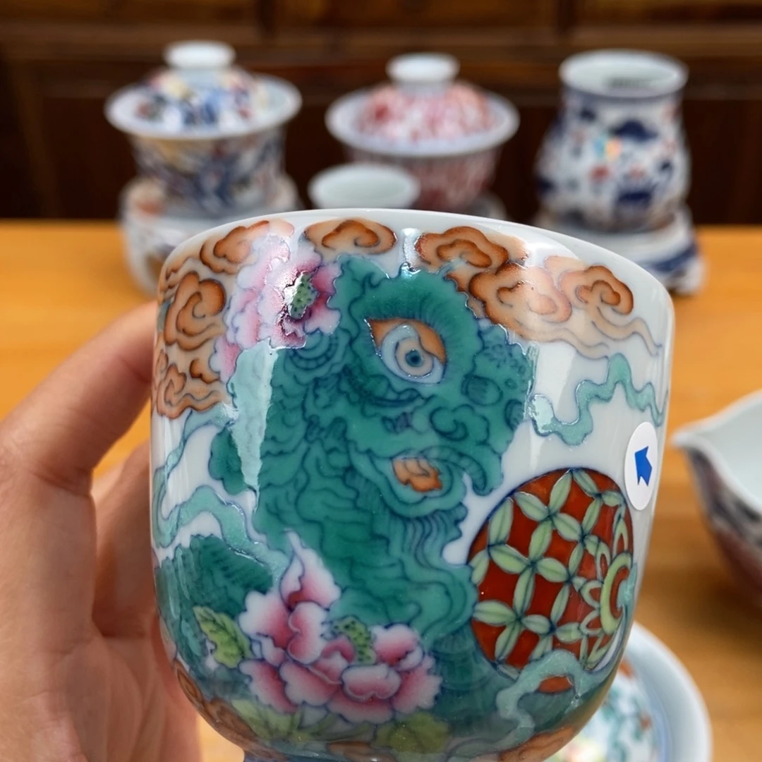 手绘现代茶具非古董