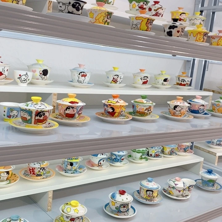 高温釉下彩纯手工手绘陶瓷
