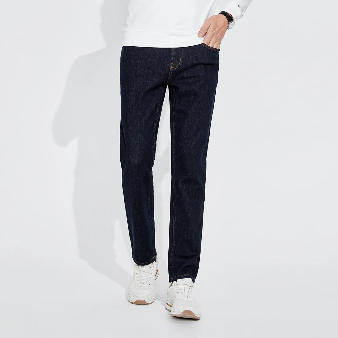 Navigare/纳维凯尔意大利小帆船男士秋冬休闲裤直筒时尚牛仔长裤