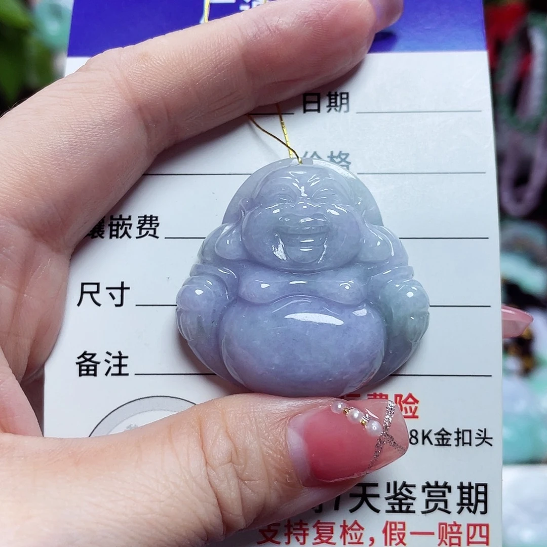 翡翠未镶嵌颈饰佛公30