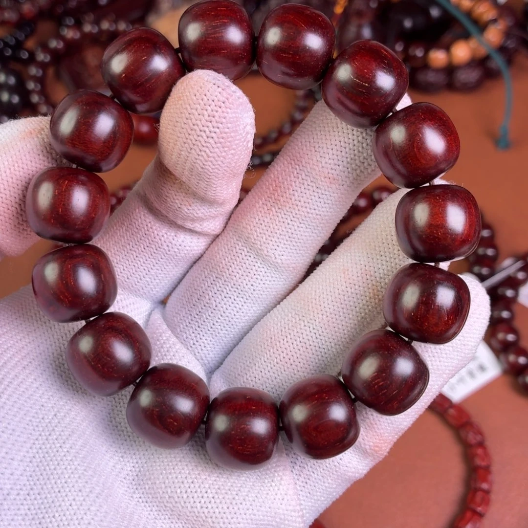 ～***～小叶紫檀手串/手链无胶无蜡15鱼鳞老型