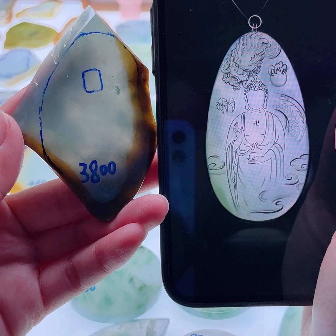 定制翡翠未镶嵌天然翡翠包工