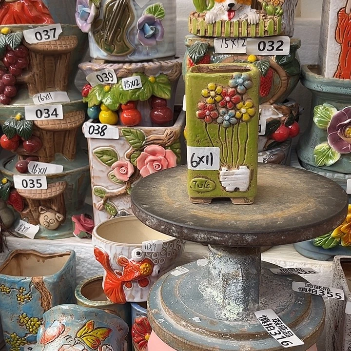 粗陶材质多肉花盆