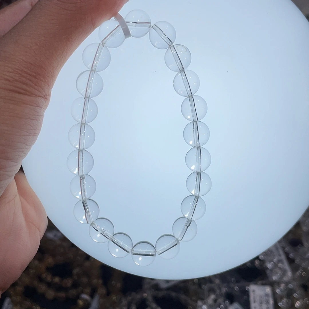 柠***檬水晶手链未镶嵌巴西白水晶8.8mm