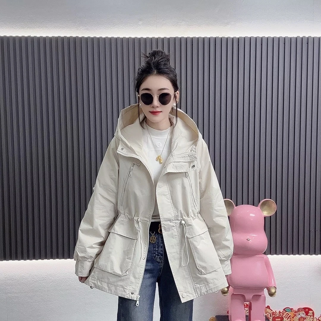 YIDUO 原创设计2025 春秋中长1236#休闲风衣中长款女士宽松防风