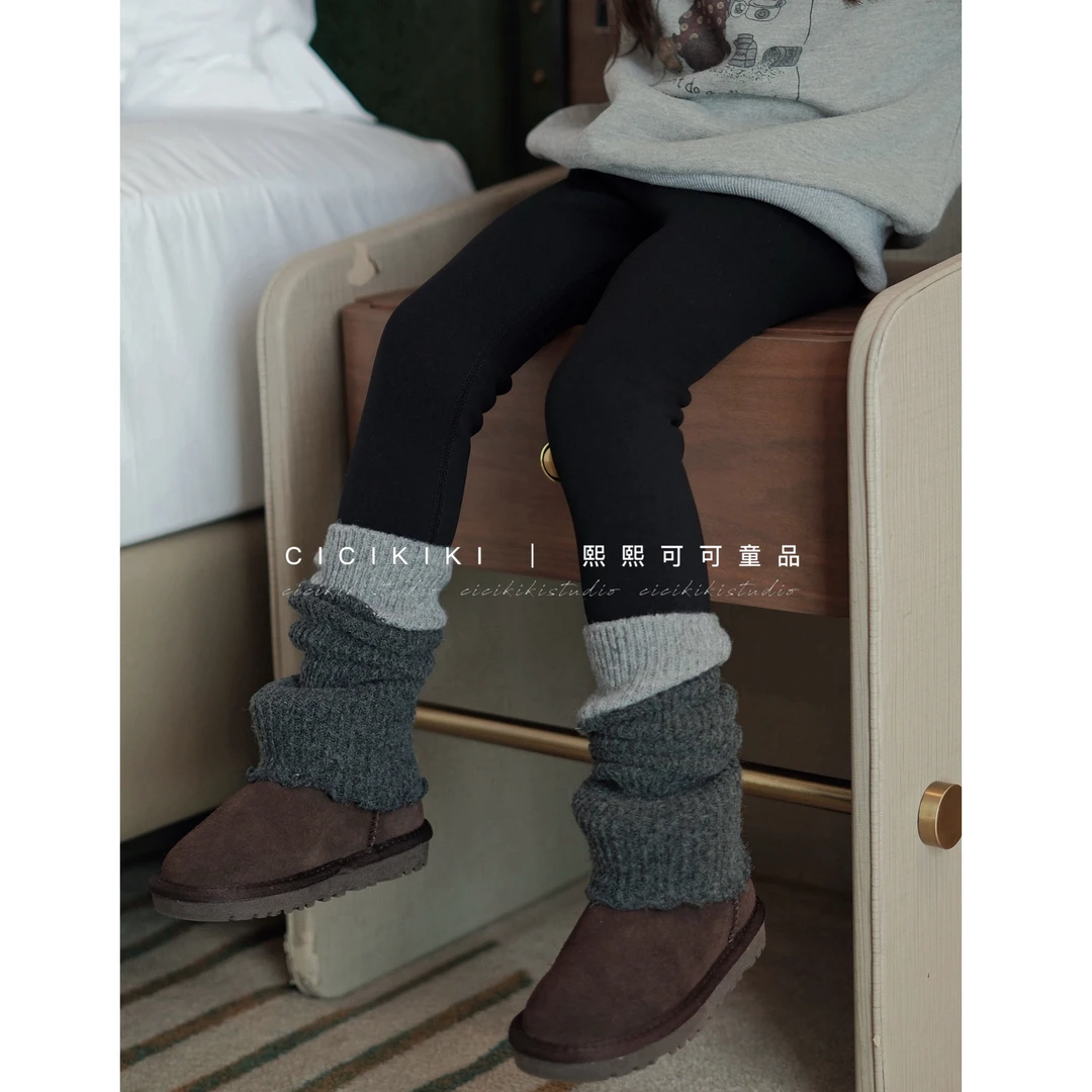 【熙熙可可】2025女童冬季新款百搭时尚加绒瑜伽裤 KZ25110