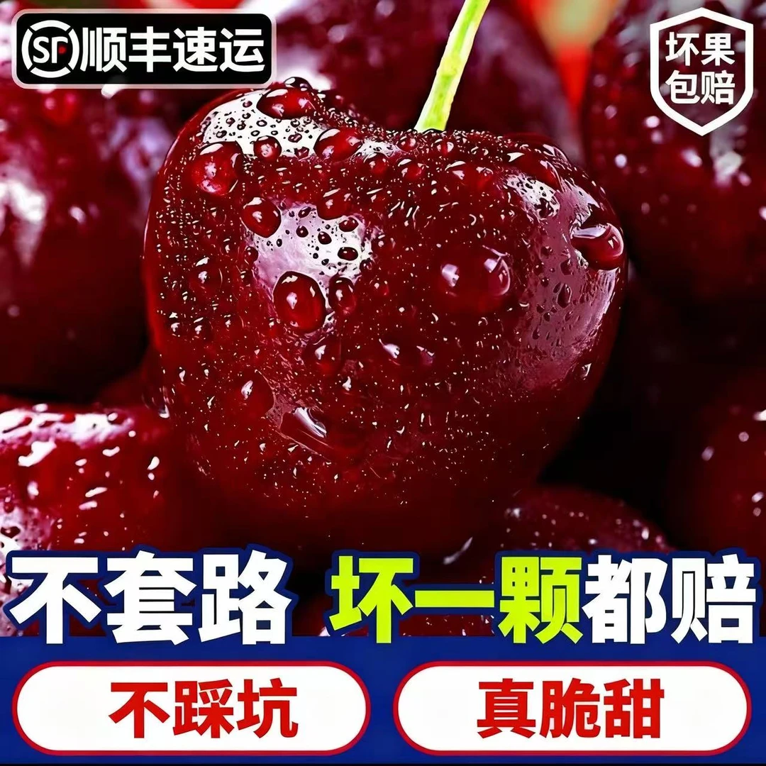【原箱】5斤加黑3JD品牌随机发货进口智利车厘子海运当季新鲜水果鲜嫩甜次日达内附果径卡桑提娜樱桃智利共和国