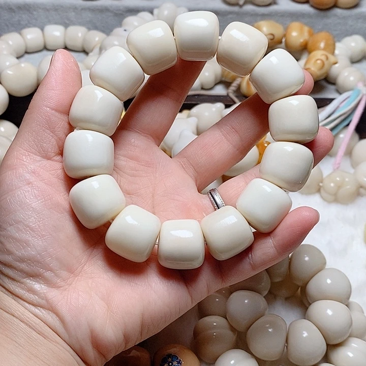 菩提根/象牙果吊坠微瑕疵扇面桶珠