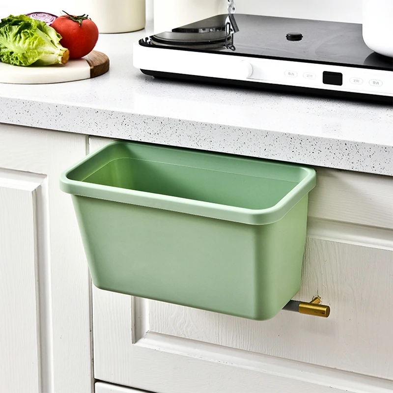 厨房挂式垃圾桶家用橱柜门挂式厨余垃圾筒居家悬挂式塑料废纸篓