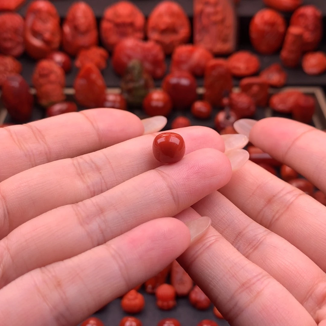 南红玛瑙南红川料原矿老型单珠9.2mm未镶嵌