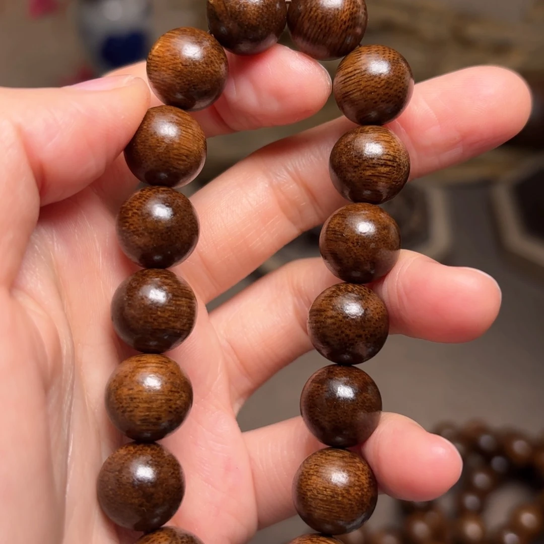 沉香手串越南芽庄黄棋楠玉化1.2