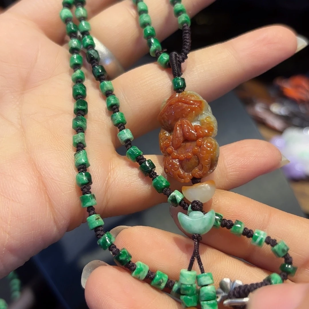 翡翠未镶嵌颈饰原创