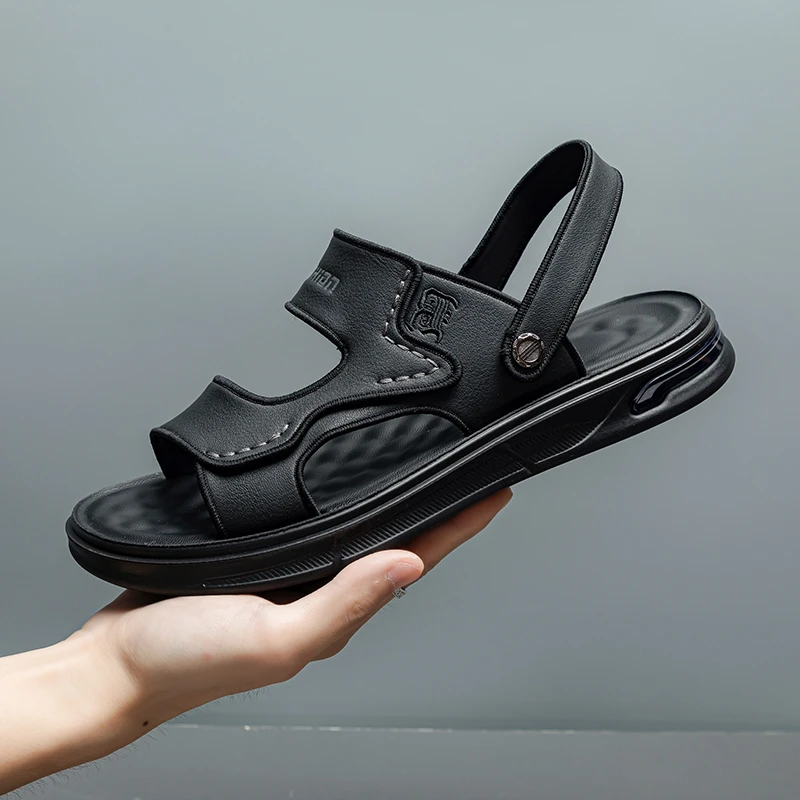 凉鞋男款2025新款爆款男士休闲夏季透气耐磨厚底两穿软底外穿沙滩