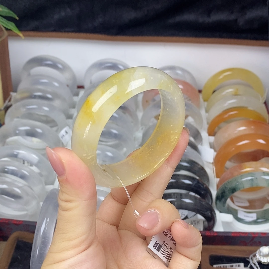 石英质玉未镶嵌手镯53.4飘桂花5433