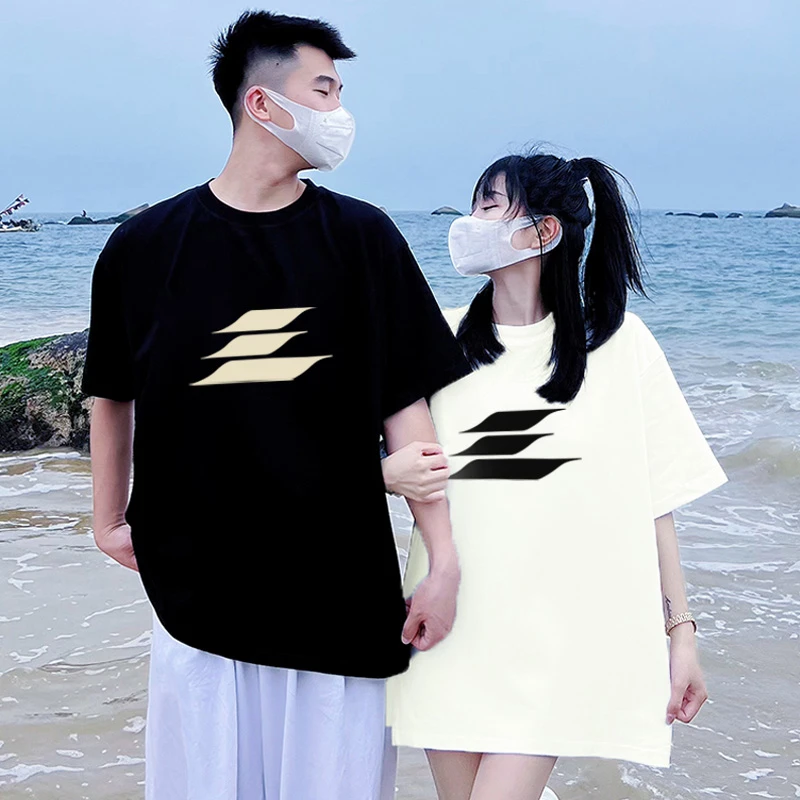 纯棉短袖男女情侣装夏季T恤短袖女款爆款2025新款网红潮牌半袖