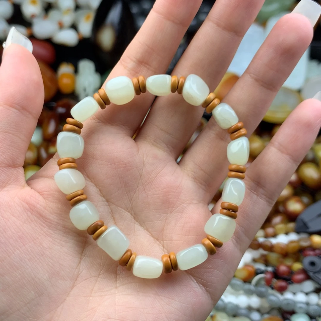 和田玉未镶嵌手链