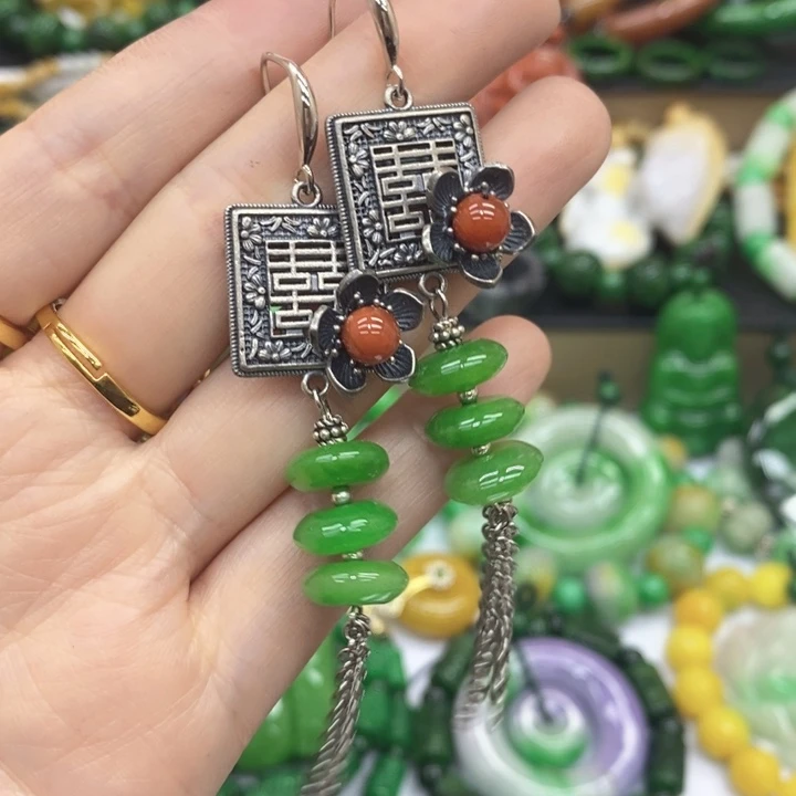 翡翠未镶嵌耳饰耳饰16