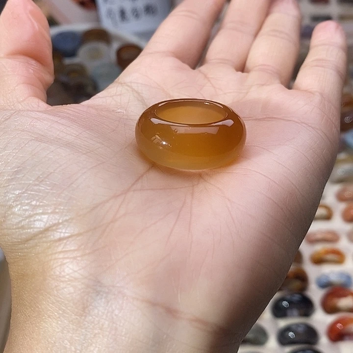 玛瑙/玉髓未镶嵌戒指A 62不退换港15内径17.2