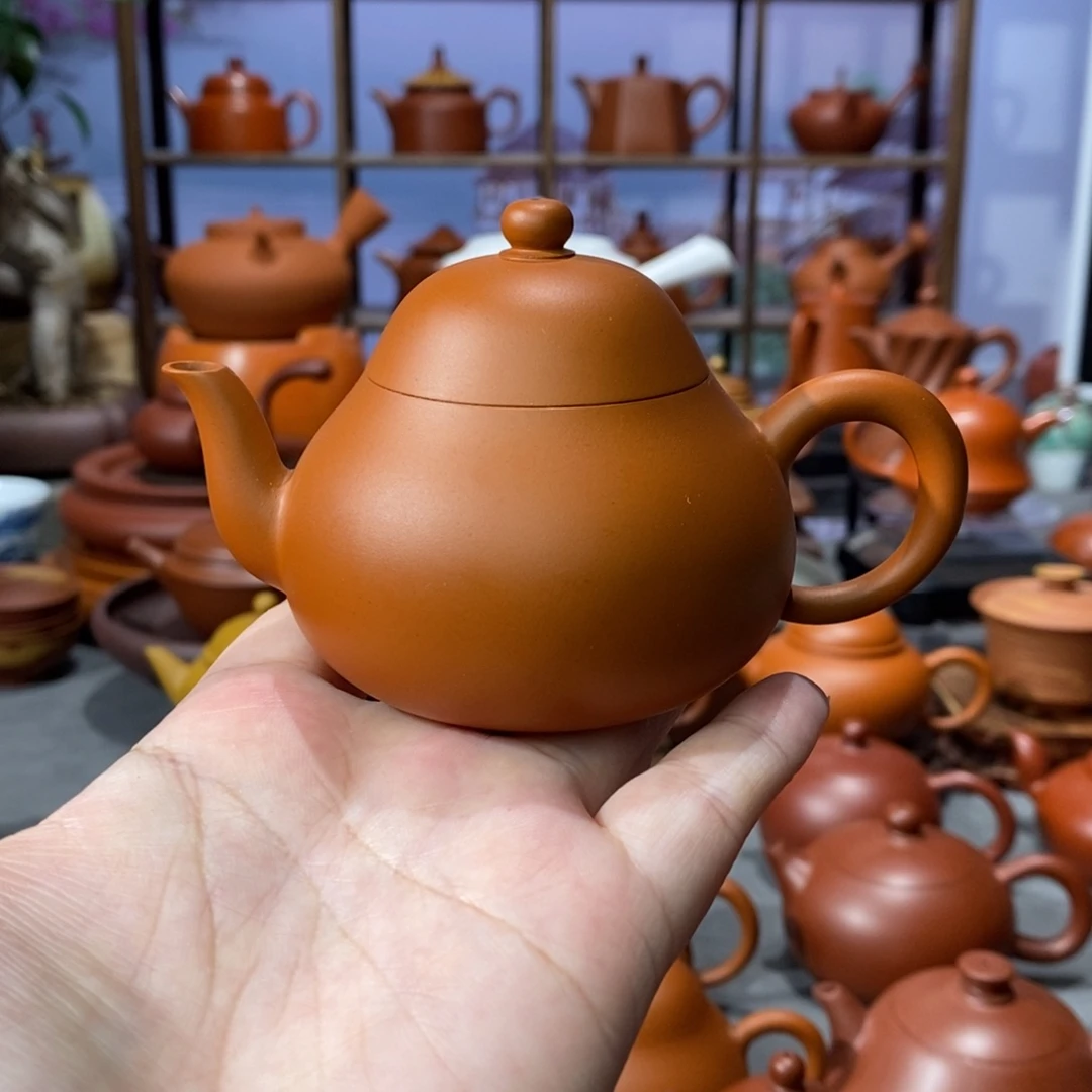 紫砂茶壶陈伟庆鸡蛋黄三弯梨110cc
