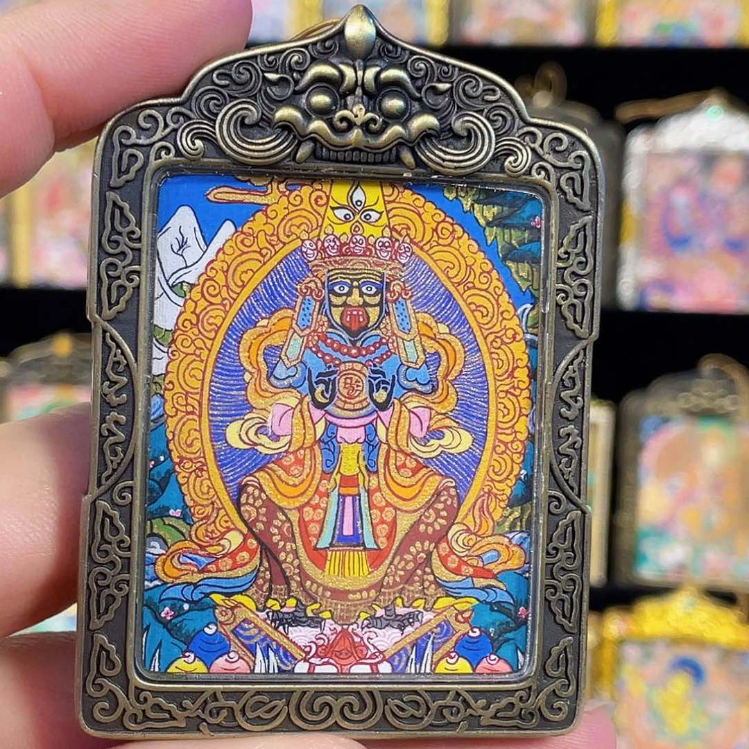 吊坠纯手绘唐卡扎基
