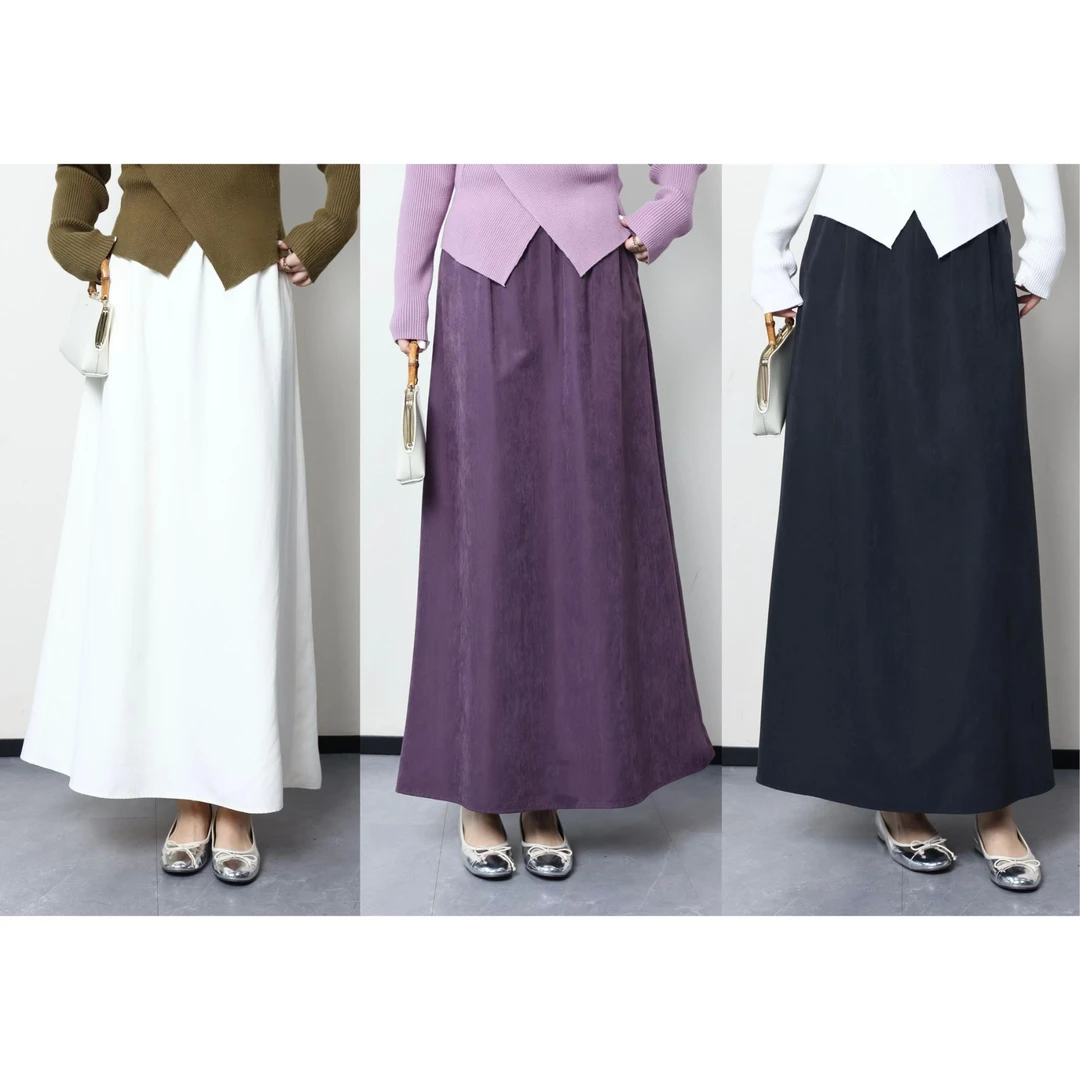 QC杨杨【色彩时髦】微胖大码女装早春百搭优雅复古伞裙ZY501K46